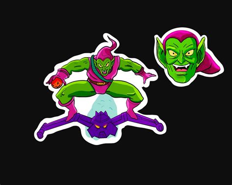 Spider-man TAS Green Goblin Sticker - Etsy