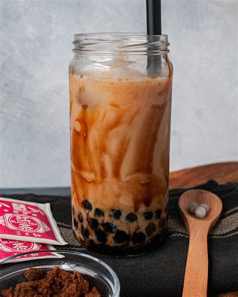 Brown Sugar Boba Milk Tea | Fork & Spoon | Recipe | Milk tea recipes, Boba tea recipe, Milk tea