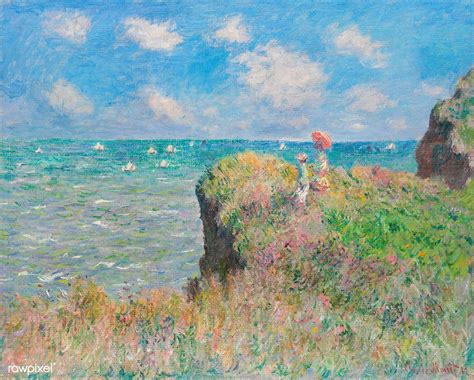 Cliff Walk at Pourville (1882) by Claude Monet. Original from the Art ...