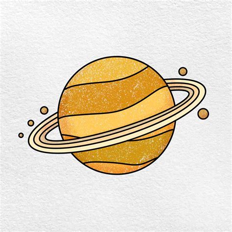 Saturn Drawing (easy) - HelloArtsy