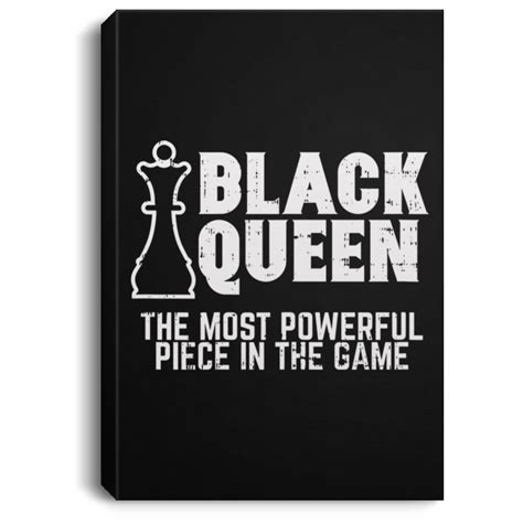 African American Canvas Black Queen Most Powerful Chess African American Women Gift African ...