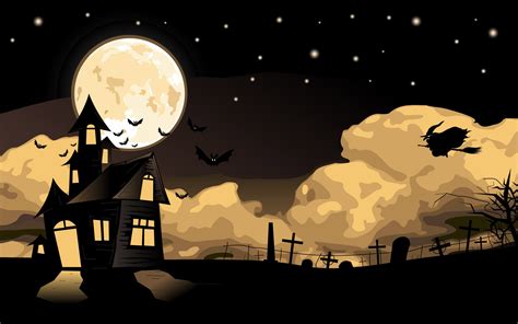 Spooky Halloween HD Wallpaper: A Haunted Night Experience