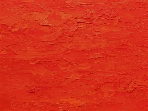 Exploring Vermillion, textured red vermillion painting by Svein Koningen