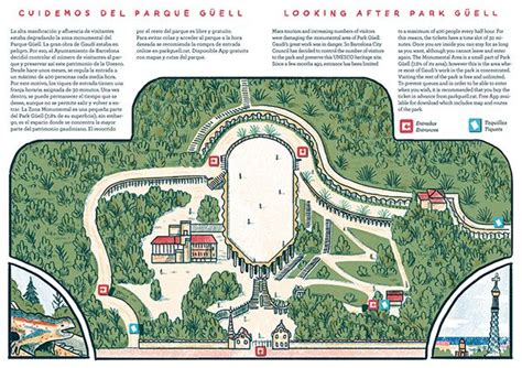 Park Güell on Behance | Park güell, Park, Map illustration