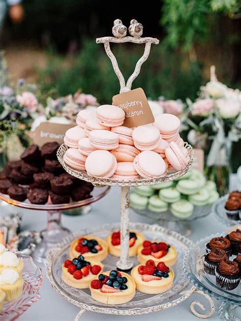 We're Sweet on These Wedding Dessert Table Ideas | Dessert bar wedding, Wedding buffet food ...