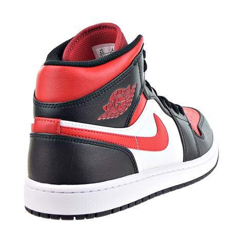 Michael Jordan Air Jordan 1 Mid "Bred Toe" Men's Shoes Black-Fire Red ...