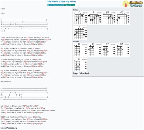 Hợp âm: This World Is Not My Home - cảm âm, tab guitar, ukulele - lời bài hát | chords.vip