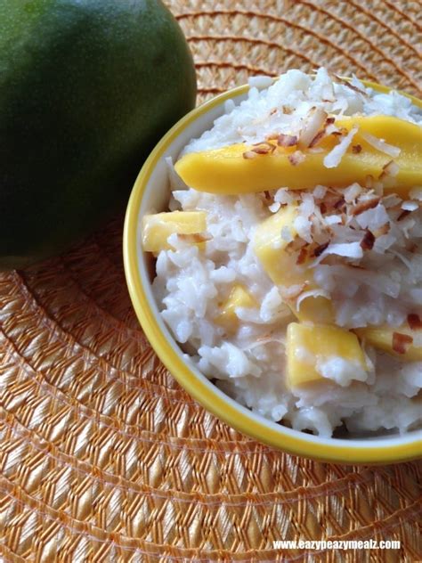 Coconut Mango Rice Pudding (Dairy Free) - Easy Peasy Meals