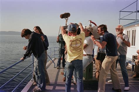 Matthew Broderick and Ally Sheedy filming a scene from War Games, 1983 : Moviesinthemaking