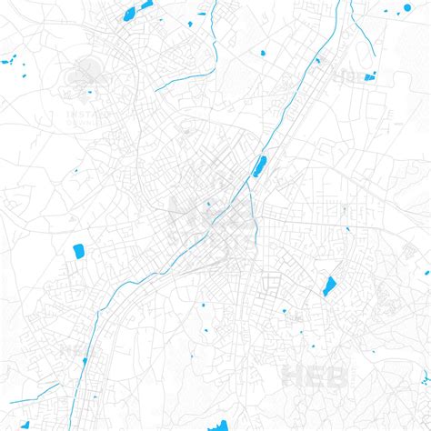 Bendigo, Australia PDF vector map with water in focus - HEBSTREITS Sketches | Map vector, Map ...