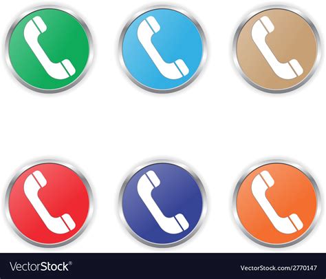 Phone icon color set Royalty Free Vector Image