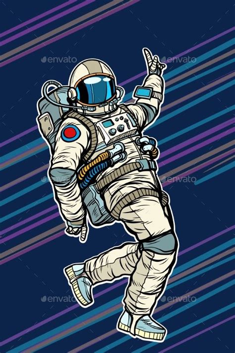 Astronaut Dancing Disco Funny | Retro comic book, Retro comic, Astronaut illustration