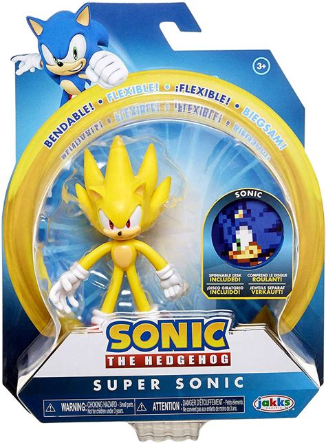 Sonic The Hedgehog Basic Super Sonic 4 Action Figure Jakks Pacific - ToyWiz