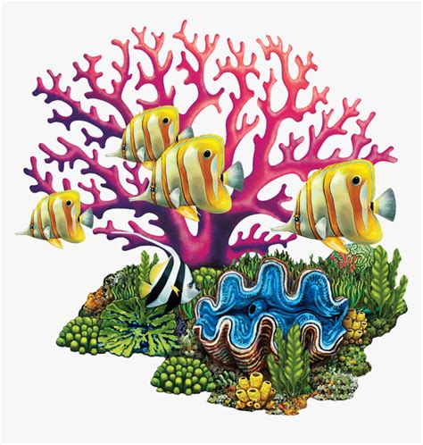 Porc-cr82 Coral Reef Copy - Cartoon Transparent Coral Reef, HD Png Download - kindpng
