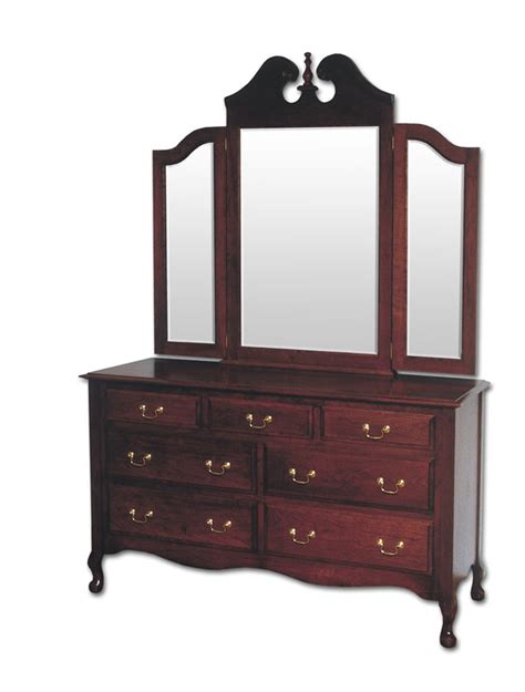 Queen Anne Standard Dresser - Ohio Hardwood & Upholstered Furniture