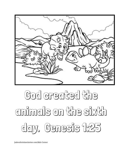 God created the animals, coloring page » Judeo-Christian Clarion