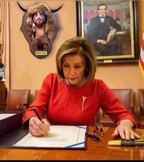 Nancy Pelosi's new office wall