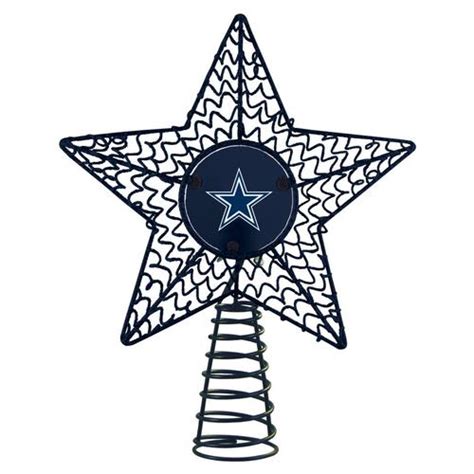 The Memory Company Dallas Cowboys 13-in Star Team White Christmas Tree ...