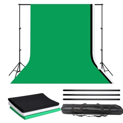 Buy VTS Backdrop Stand Setup Photo Studio Black White Green Backdrop Chroma Key Screen ...
