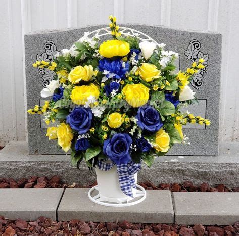 Cemetery Basket-Flowers For Grave-Grave Decoration-Cemetery Flowers-Ground Flower Basket ...