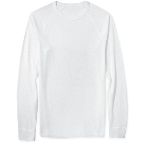 American Rag Long Sleeve Slub Crew Neck Thermal Shirt in White for Men ...