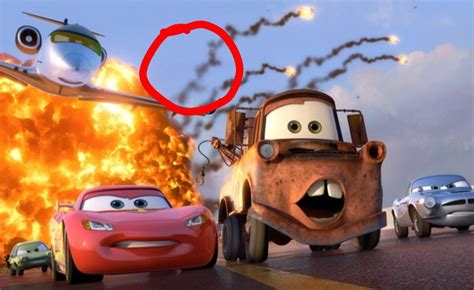 If you look closely at this scene from Cars 2 (2011), you'll notice ...