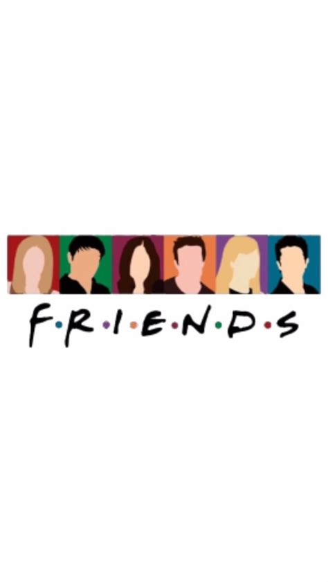 the friends logo is shown in different colors