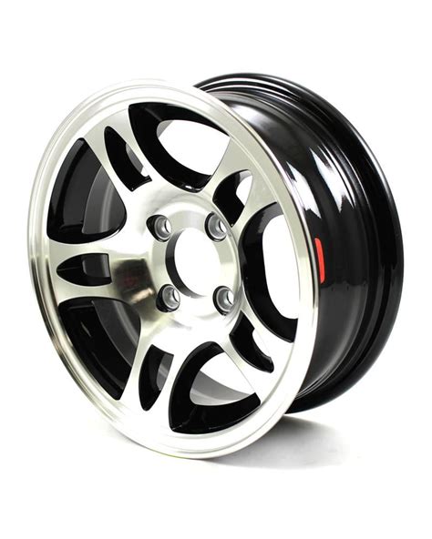 HiSpec Wheel & Tire Aluminum 13 X 5 in Wheel 4-Lug on 4" S5 Trailer ...