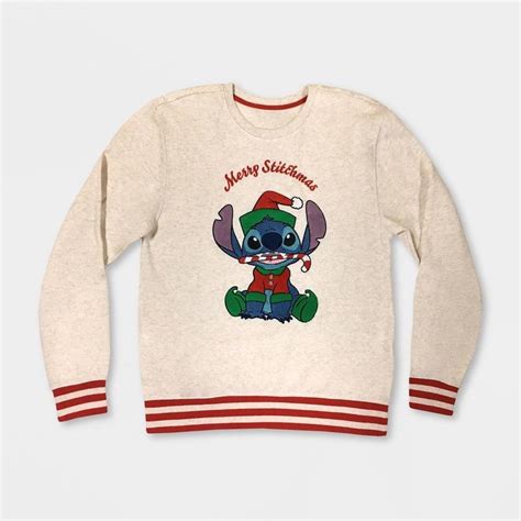 Women's Disney Stitch Holiday Sweater - Cream L - Disney Store in 2021 ...