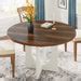 Tribesigns Round Dining Table 47" Wood Kitchen Table for 4-6 People