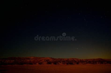 A Desert Landscape at Night Stock Image - Image of hills, night: 75827127