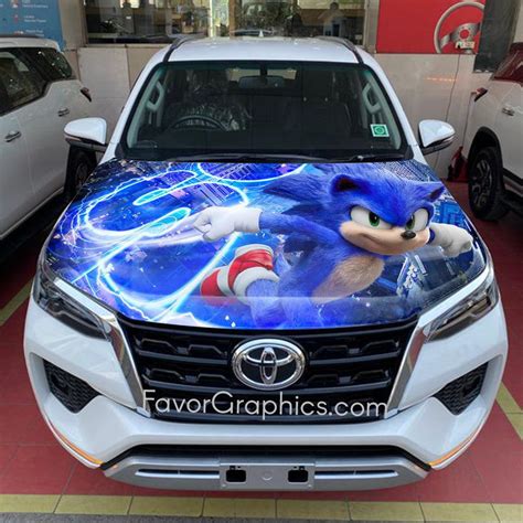 Sonic The Hedgehog Itasha Car Vinyl Hood Wrap Decal Sticker – Favor ...