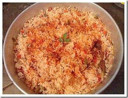 in love with food: BAKED SAFFRON PULAO