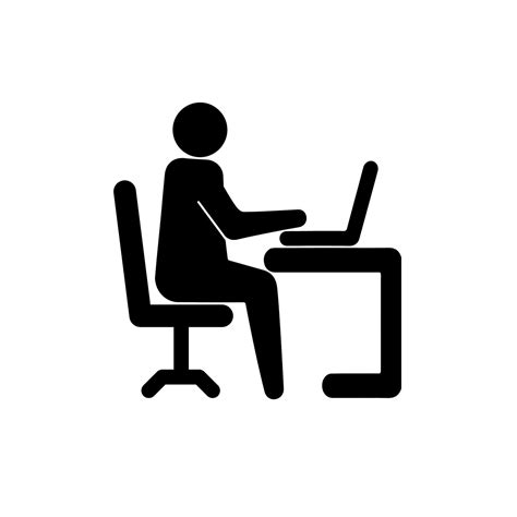 Office worker vector icon isolated on white background 9238011 Vector ...