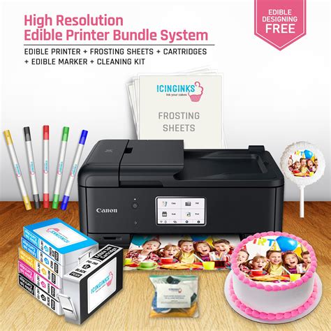 High-Resolution Edible Printer Bundle System | Canon Pixma TR8620 Cake Printer Online