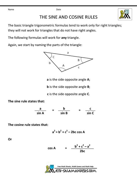 Geometry Formulas Triangles