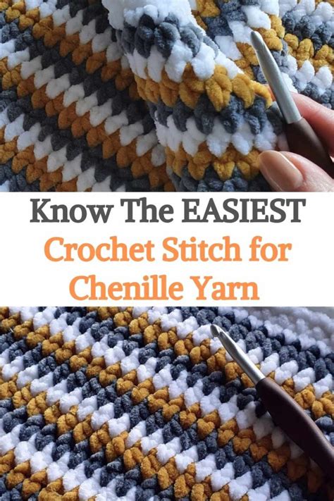 Know The EASIEST Crochet Stitch for Chenille Yarn