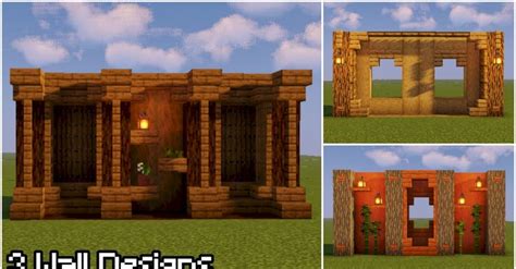 3 Wall Designs! : Minecraft | Minecraft wall, Minecraft wall designs ...