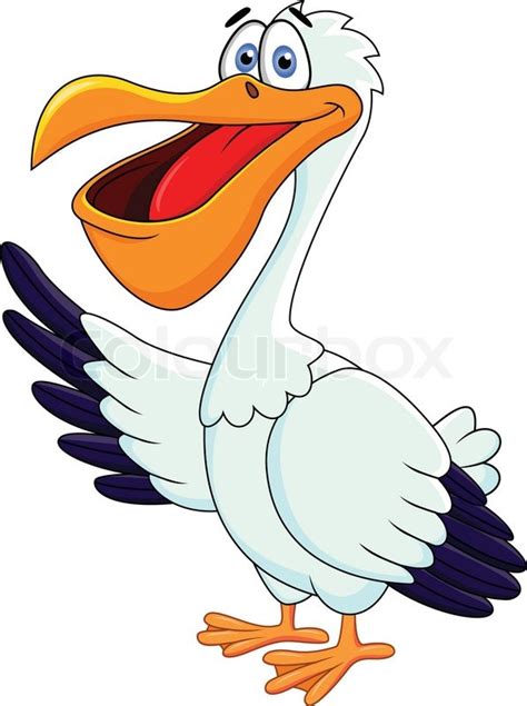 Pelican Cartoon | Stock Vector | Colourbox