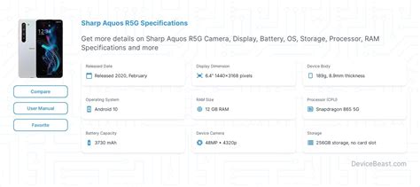 Sharp Aquos R5G Specifications | DeviceBeast.com