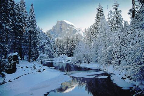 Yosemite in Winter- Half Dome – Pine Mountain Lake