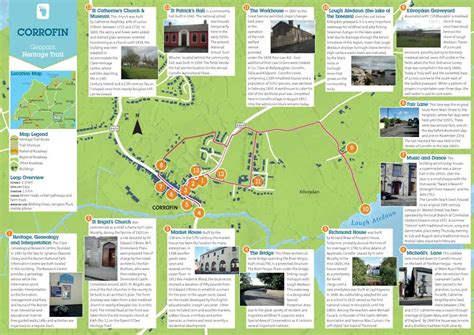 Corrofin Heritage Trail Map Community Halls, Burren, Workhouse, National School, Cliffs Of Moher ...