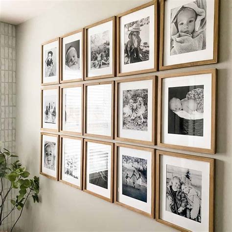 Black and White Photo Gallery Wall in Light Wood Frames - Soul & Lane