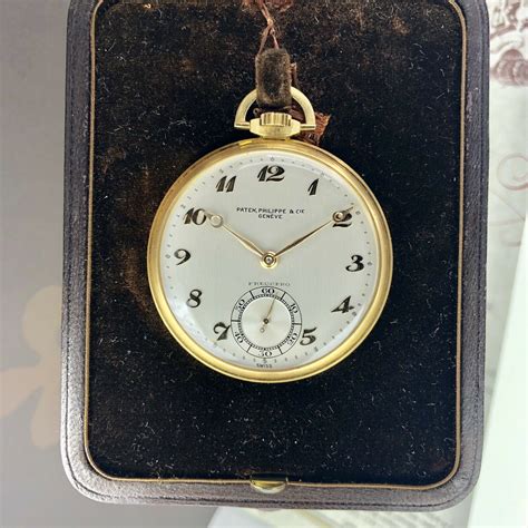 Vintage Patek Philippe Pocket Watch 18k Gold Retailed By Freccero Box ...