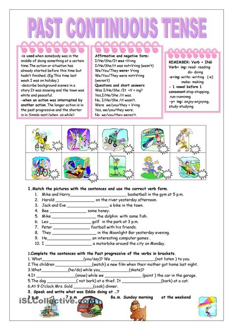 Present Continuous Tense Worksheets for Grade 2 - Luevano Thisity