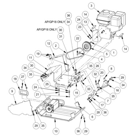 GP15 MBW Plate Compactor Parts | MBWrepairparts.com