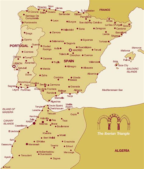 Map Of Morocco and Spain with Cities | secretmuseum