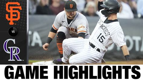 Giants vs. Rockies Game Highlights (8/20/22) | MLB Highlights - YouTube