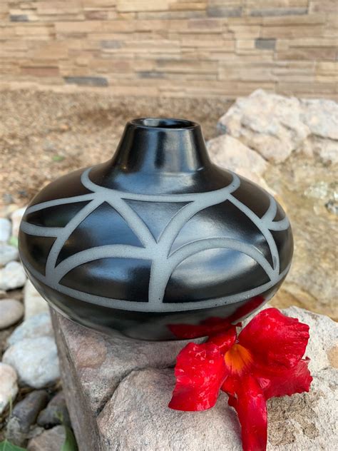 Black on Black Vintage Pottery - Etsy