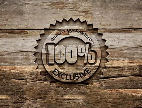 Free Download Engraved Wood Logo Mockup - Designhooks